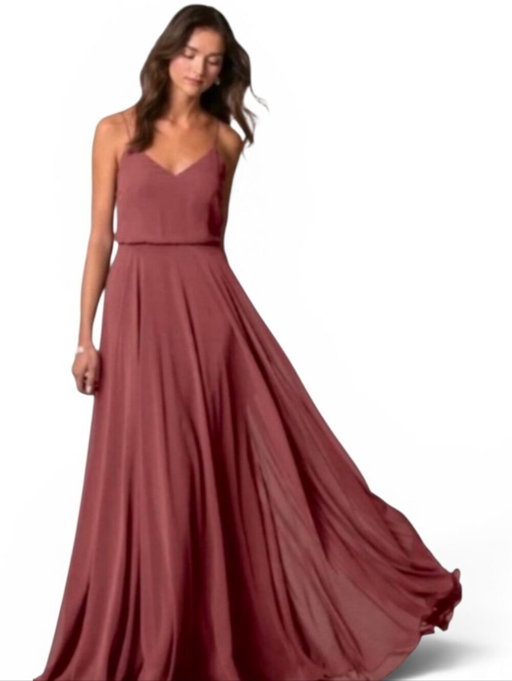 JENNY YOO COLLECTION X ANTHROPOLOGIE Inesse Dress in Cinnamon Rose - Size 4